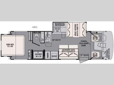 Floorplan - 2016 Forest River RV FR3 28DS