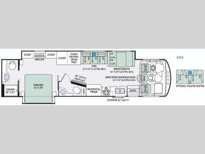 Floorplan - 2016 Thor Motor Coach Challenger 37LX