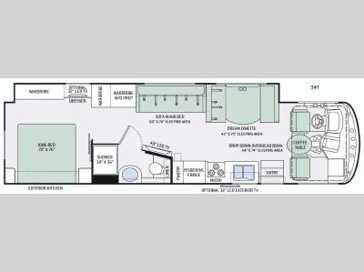 Floorplan - 2016 Thor Motor Coach Hurricane 34F