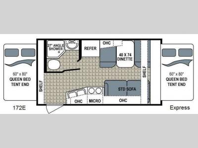 Floorplan - 2015 Dutchmen RV Kodiak Express 172E