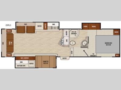 Floorplan - 2016 Coachmen RV Chaparral Lite 29RLS