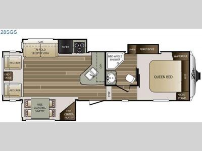 Floorplan - 2016 Keystone RV Cougar X-Lite 28SGS