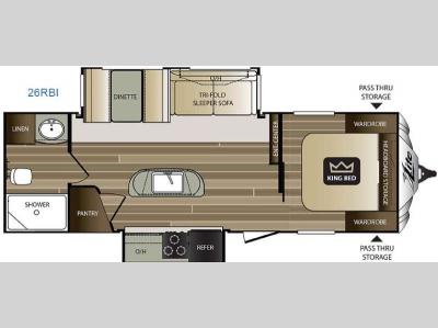 Floorplan - 2016 Keystone RV Cougar X-Lite 26RBI