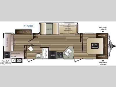 Floorplan - 2016 Keystone RV Cougar X-Lite 31SQB