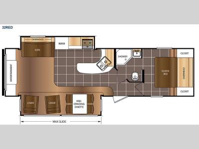 Floorplan - 2016 Prime Time RV Avenger 32RED