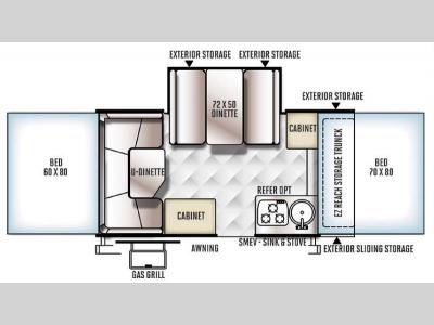 Floorplan - 2016 Forest River RV Flagstaff Classic 823D