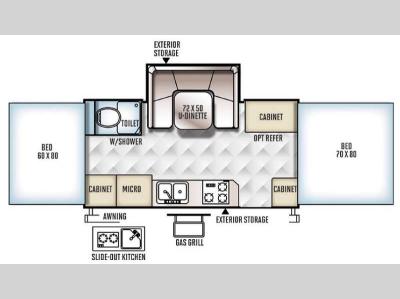Floorplan - 2016 Forest River RV Flagstaff High Wall HW27KS