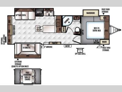 Floorplan - 2016 Forest River RV Rockwood Ultra Lite 2703WS