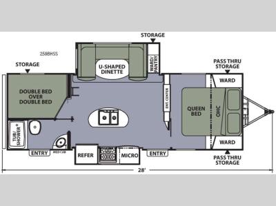Floorplan - 2016 Coachmen RV Apex Ultra-Lite 259BHSS