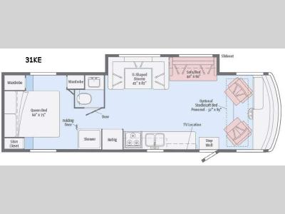Floorplan - 2016 Winnebago Vista 31KE
