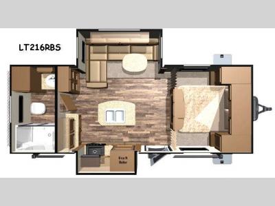 Floorplan - 2016 Open Range RV Light LT216RBS