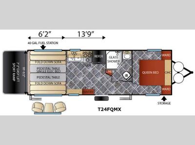 Floorplan - 2016 Forest River RV Shockwave T24FQMX