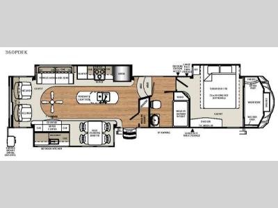 Floorplan - 2016 Forest River RV Sierra 360PDEK