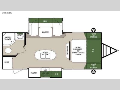 Floorplan - 2016 Forest River RV Surveyor 226RBDS