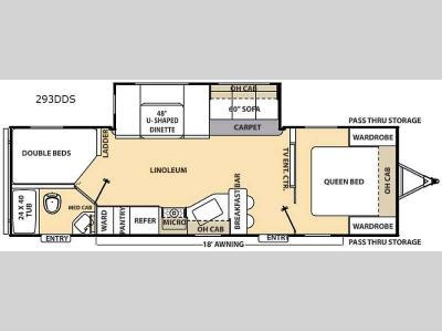 Floorplan - 2016 Coachmen RV Catalina 293DDS