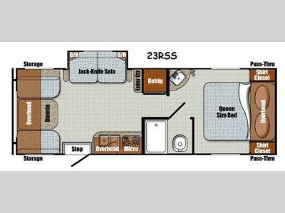 Floorplan - 2016 Gulf Stream RV Vista Cruiser 23RSS