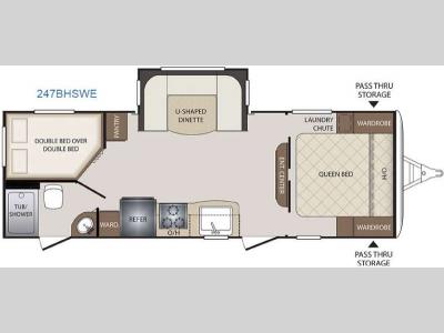 Floorplan - 2016 Keystone RV Bullet 247BHSWE