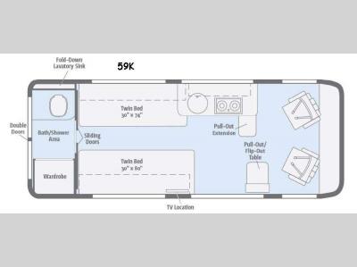 Floorplan - 2016 Winnebago Travato 59K