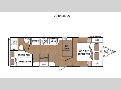 Floorplan - 2016 Dutchmen RV Aspen Trail 2710BHW