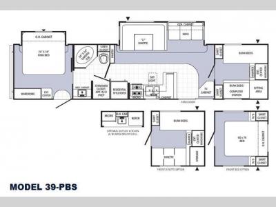 Floorplan - 2015 Palomino Puma Destination 39-PBS