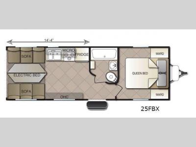 Floorplan - 2016 Pacific Coachworks Ragen 25FBX