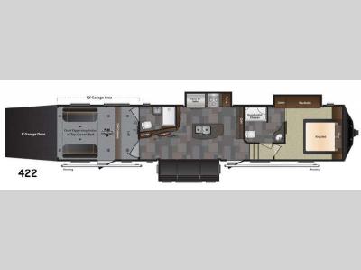 Floorplan - 2016 Keystone RV Fuzion 422 Chrome