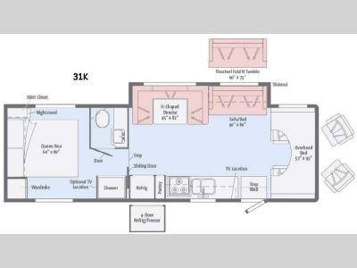 Floorplan - 2016 Winnebago Minnie Winnie 31K