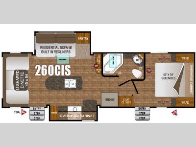 Floorplan - 2015 Outdoors RV Timber Ridge 260CIS