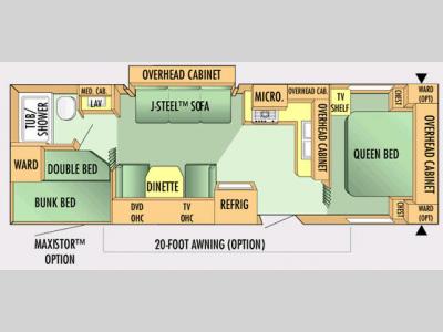 Floorplan - 2007 Jayco Jay Flight 29 BHS