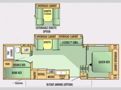 Floorplan - 2007 Jayco Jay Flight 27.5BHS