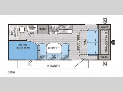 Floorplan - 2016 Jayco Jay Flight 23MB