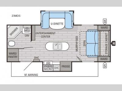 Floorplan - 2016 Jayco Jay Flight 23MDS