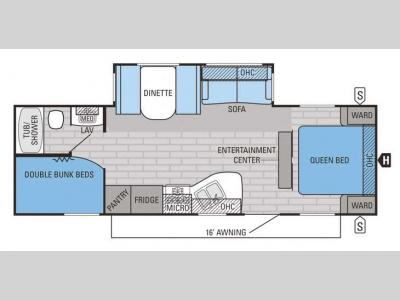 Floorplan - 2016 Jayco Jay Flight 26BHS