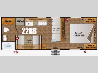 Floorplan - 2016 Outdoors RV Creek Side 22RB