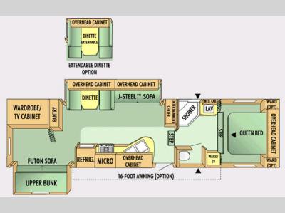 Floorplan - 2007 Jayco Jay Flight 31.5BHDS