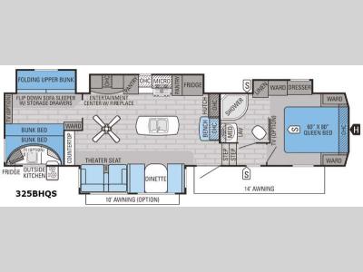 Floorplan - 2016 Jayco Eagle 325BHQS