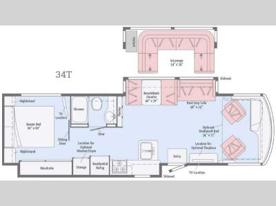 Floorplan - 2016 Itasca Solei 34T