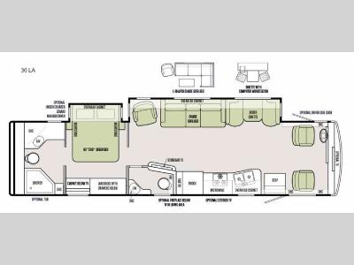 Floorplan - 2016 Tiffin Motorhomes Allegro 36 LA