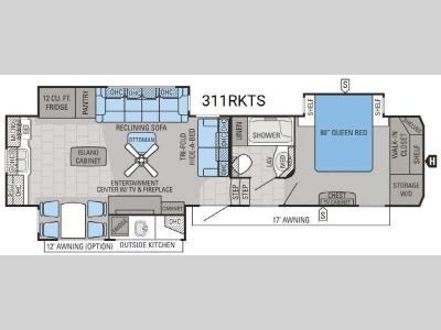 Floorplan - 2016 Jayco North Point 311RKTS