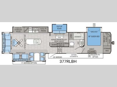 Floorplan - 2016 Jayco North Point 377RLBH