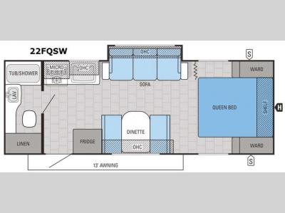 Floorplan - 2016 Jayco Jay Feather 22FQSW