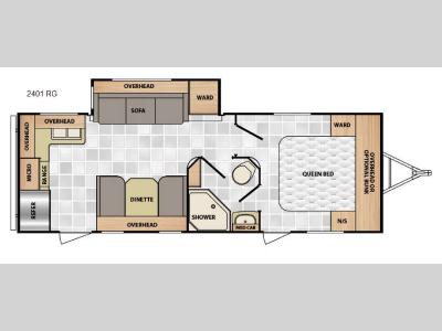 Floorplan - 2016 Winnebago Industries Towables Minnie 2401 RG