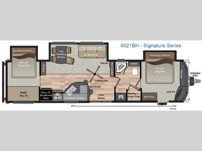 Floorplan - 2016 Keystone RV Residence Signature Series 4021
