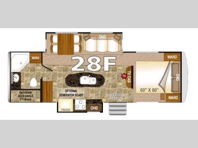 Floorplan - 2016 Northwood Arctic Fox 28F