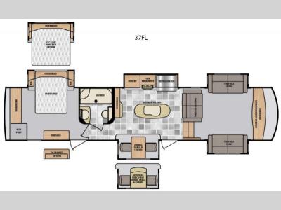 Floorplan - 2016 Winnebago Industries Towables Destination 37FL