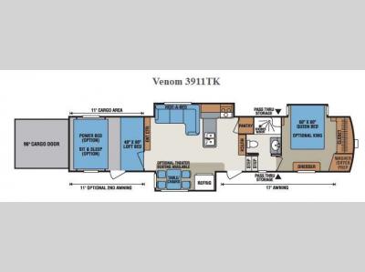 Floorplan - 2016 KZ Venom 3911TK