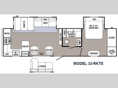 Floorplan - 2016 Palomino Puma 32-RKTS