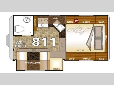 Floorplan - 2016 Northwood Arctic Fox Camper 811 Wet Bath