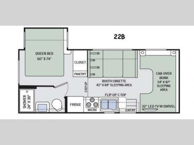 Floorplan - 2016 Thor Motor Coach Chateau 22B