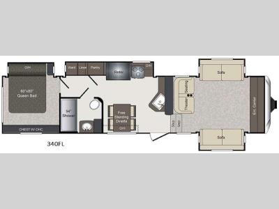 Floorplan - 2016 Keystone RV Laredo 340FL